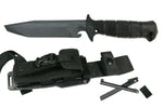Couteau Wildsteer Wing-Tactic WING06113 lame tanto 12,5cm sans logo GIGN manche kraton noir + brise-vitre + étui POM + malette