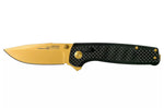 Couteau pliant SOG Terminus XR LTE GOLD SGTM1033 lame dorée manche G10/carbone 10,8cm noir