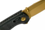 Couteau pliant SOG Terminus XR LTE GOLD SGTM1033 lame dorée manche G10/carbone 10,8cm noir