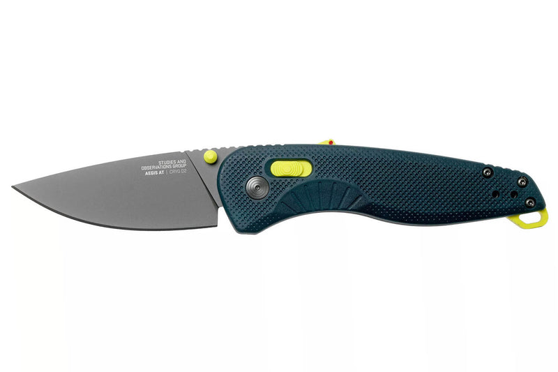 Couteau pliant SOG Aegis AT SGAEINAC manche en nylon/fibres de verre bleu 12,7cm