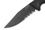 Couteau SOG Recondo FX SGRECONDOFXSBK lame dentée 11,7cm manche en caoutchouc noir + étui