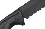 Couteau SOG Recondo FX SGRECONDOFXSBK lame dentée 11,7cm manche en caoutchouc noir + étui