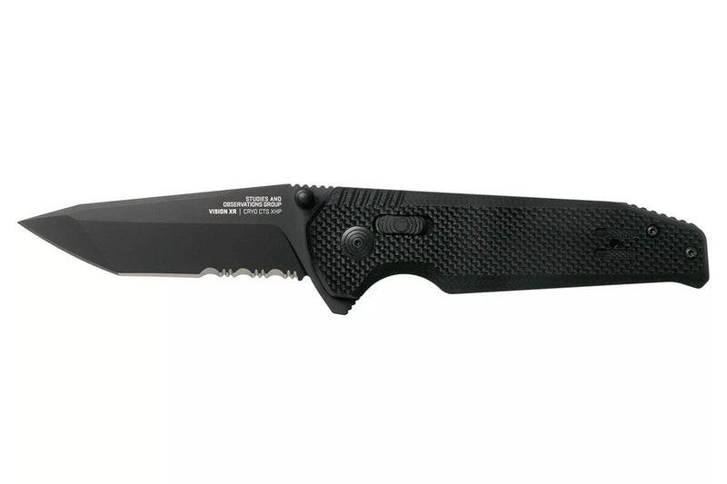 Couteau pliant SOG Vision XR SGVISION lame mixte manche en G10 11,8cm noir