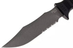 Couteau SOG Seal Pup SGM37N lame semi-dentée 12cm manche en nylon/fibres de verre noir + étui