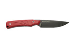 Couteau Wildsteer Troll TRO3104 lame noire 8,5cm manche tactiprène rouge + étui en Kydex