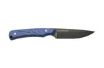 Couteau Wildsteer Troll TRO3108 lame noire 8,5cm manche tactiprène bleu + étui en Kydex