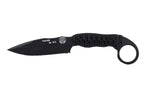 Couteau Wildsteer Talim TAL3113 lame noire 9,7cm manche paracorde noire + étui Kydex