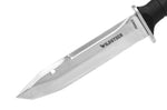 Couteau Wildsteer Krypton-B KRYB0115 lame 17,5cm manche Tactiprène noir avec pommeau de frappe + étui POM