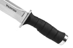 Couteau Wildsteer Krypton-B KRYB0115 lame 17,5cm manche Tactiprène noir avec pommeau de frappe + étui POM