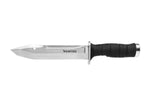 Couteau Wildsteer Krypton-B KRYB0115 lame 17,5cm manche Tactiprène noir avec pommeau de frappe + étui POM