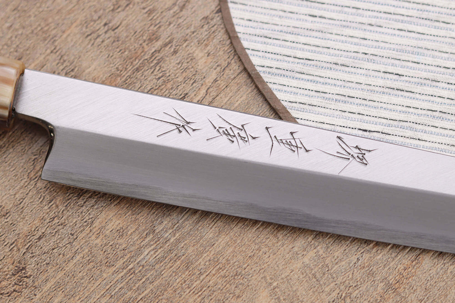 Couteau yanagiba kiritsuke 24cm japonais artisanal Kasahara Shigehiro forgé par Yoshikazu Ikeda