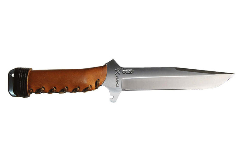 Couteau de chasse Wildsteer X Wild XW0101 lame 16cm manche cuir gold + étui en cuir