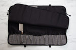 Trousse vide noire 12 emplacements en bouteille recyclée Messermeister Preservation