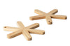 Set 2 dessous de plat en étoile Continenta 3421 en bois d'hévéa