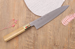 Couteau kiritsuke japonais artisanal Kasahara Shigehiro forgé par Yoshikazu Ikeda 21cm
