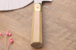 Couteau santoku japonais artisanal Kasahara Shigehiro forgé par Yoshikazu Ikeda 16,5cm