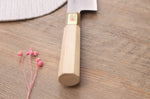 Couteau santoku japonais artisanal Kasahara Shigehiro forgé par Yoshikazu Ikeda 18cm