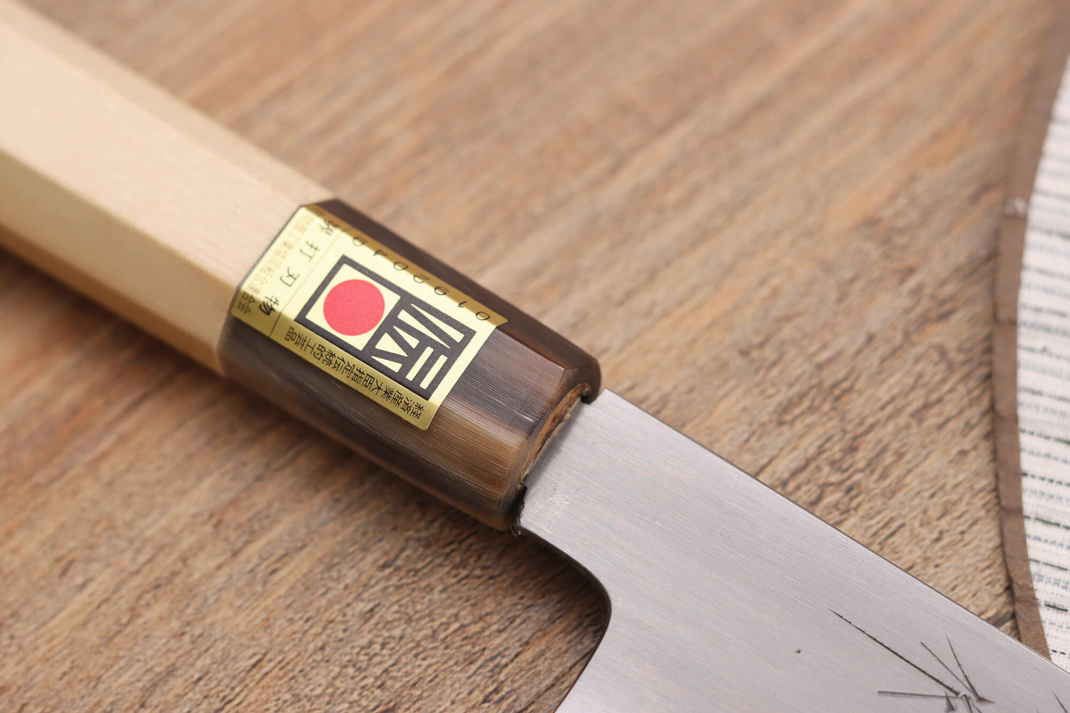 Couteau sujihiki japonais artisanal Kasahara Shigehiro forgé par Yoshikazu Ikeda 24cm