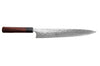 Couteau sujihiki japonais artisanal Takeshi Saji R2 Damas 27cm