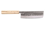 Couteau nakiri japonais artisanal Wusaki Nakata Erable BS2 16,5cm manche érable
