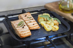 Plaque de cuisson dual grill Risoli Bizona en aluminium 30x22cm