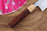 Couteau kiritsuke japonais Tsunehisa SLD Damas bois de rose 21cm