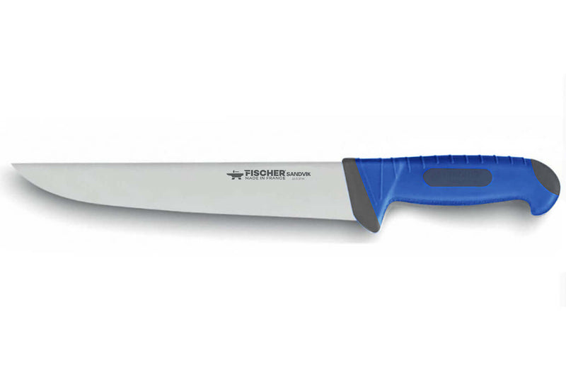 Couteau trancheur 28cm Fischer SWE-STEEL manche bleu ultra confort