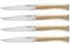 Coffret 4 couteaux de table Opinel Facette manche frêne lame 11cm inox lisse