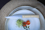 Coffret 4 couteaux de table Opinel Facette manche frêne lame 11cm inox lisse