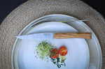 Coffret 4 couteaux de table Opinel Facette manche olivier lame 11cm inox lisse