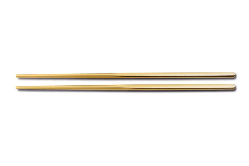 Paire de baguettes chinoises Comas en acier inox coloris 23cm doré