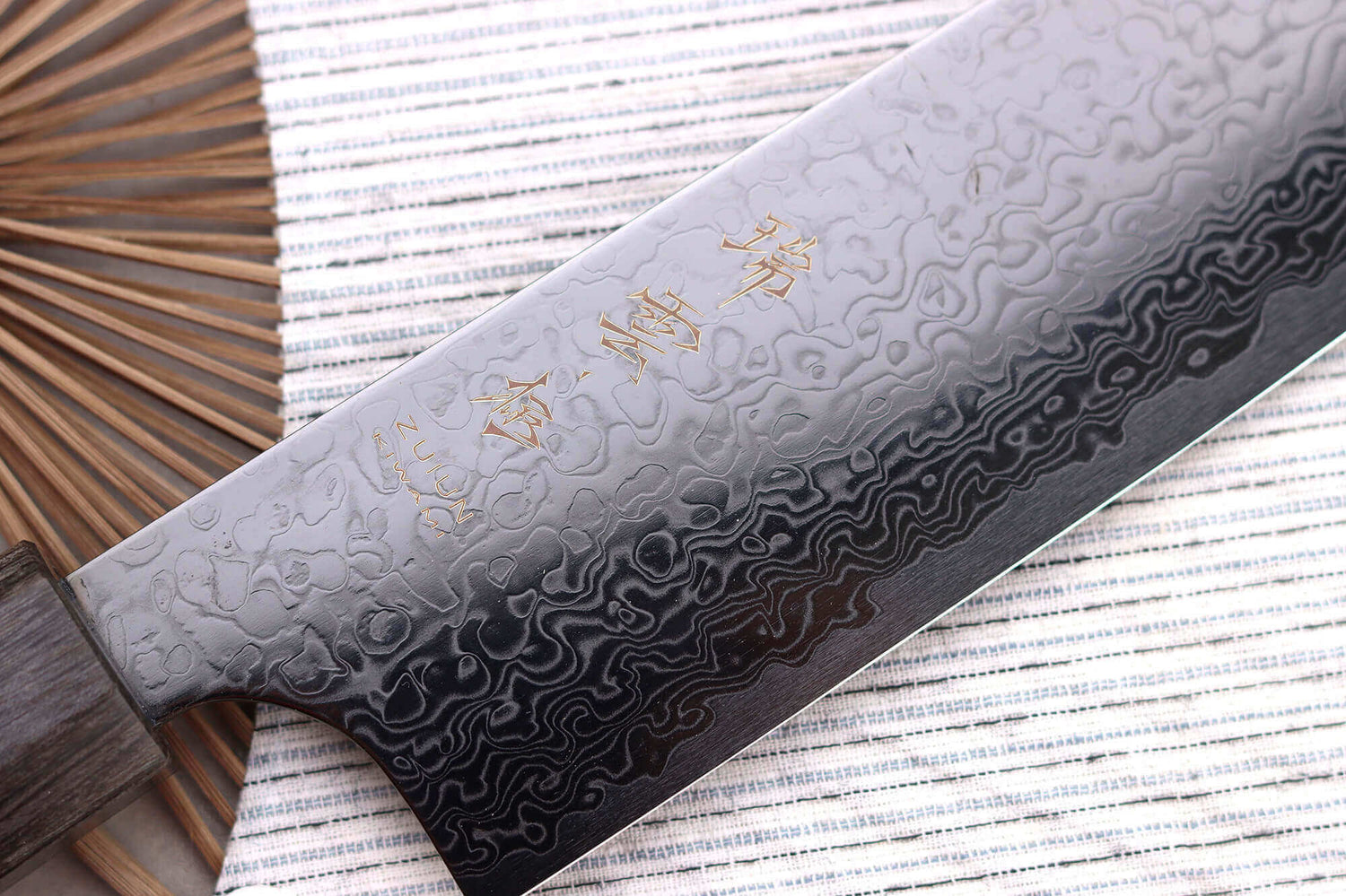 Couteau de chef kiritsuke japonais Kanetsugu Zuiun Kiwami revêtement DLC 21cm