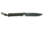 Couteau Wildsteer Wild Tech4 XL WT4XL3112 lame noire 11,5cm manche paracorde Kaki + étui en POM