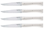 Coffret 4 couteaux de table Opinel Facette manche VittEr® blanc lame 11cm inox lisse