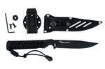 Couteau Wildsteer Wild Tech4 XL WT4XL3113 lame noire 11,5cm manche paracorde noire + étui en POM