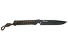 Couteau Wildsteer Wild Tech4 XL WT4XL3116 lame noire 11,5cm manche paracorde Woodland Camo + étui en POM