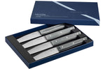 Coffret 4 couteaux de table Opinel Facette manche VittEr® ardoise lame 11cm inox microdentée