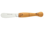 Couteau tartineur Nontron 7605 lame 7cm manche en buis pyrogravé