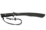 Machette kukri Wildsteer W Tiger WTIG3113N 45cm lame noire manche Kraton noir + étui en nylon