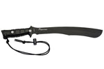 Machette kukri Wildsteer W Tiger WTIG3113NM 45cm lame noire manche Kraton noir + étui en nylon MOLLE