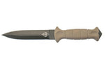 Couteau Wildsteer SAS SAS3115 lame noire double tranchant 13,7cm manche tactiprène Coyote avec brise-vitre + étui en POM/nylon