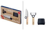 Coffret Opinel Le Petit Chef couteau + éplucheur + protège-doigts - Bleu