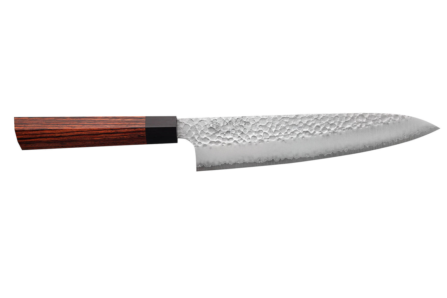 Couteau de chef japonais Kanetsugu Heptagon Uto martelé 20cm