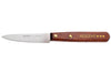 Couteau d'office Nogent Classic en bois de charme teinte merisier lame crantée 9cm