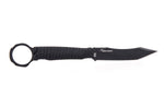 Couteau Wildsteer Scorpion SCO3113 lame noire tanto 8,4cm manche paracorde noir + étui Kydex