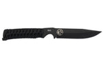 Couteau Wildsteer BRI BRI3113 lame noire 10,5cm manche paracorde noir + étui Kydex