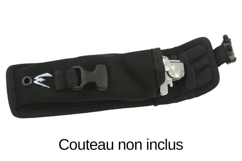 Etui Wildsteer POTAC00 pour couteau W Pocket en nylon Cordura Noire avec fixation MOLLE