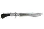 Couteau pliant de chasse Wildsteer W'eStaing WES0106 manche bois d'ébène 13cm + étui en cuir