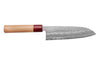 Couteau santoku japonais artisanal Tsunehisa Aogami Super martelé 16,5cm