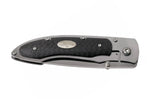 Couteau pliant Fallkniven P3G manche fibre de carbone noir 10,3cm + étui Cordura